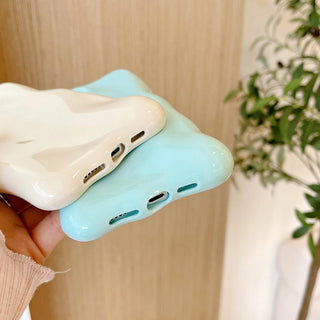 Auramma Collections Avant Basic Glossy Candy Macaron Color Fuchsia Orange Lemon Lavender Purple Sunny Yellow White Baby Blue 3D Bubbles Texture Surface Soft TPU case iPhone 16 15 14 13 Pro Max