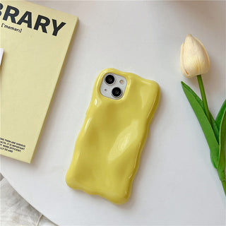 Auramma Collections Avant Basic Glossy Candy Macaron Color Fuchsia Orange Lemon Lavender Purple Sunny Yellow White Baby Blue 3D Bubbles Texture Surface Soft TPU case iPhone 16 15 14 13 Pro Max