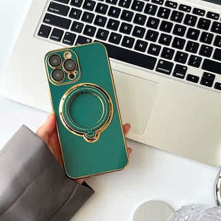 Auramma Collections Avant Basic Glossy Plain Pink Green Blue Purple White Black 360 Degree Rotating MagSafe Compatible Soft TPU Case iPhone 15 14 13 12 Pro Max Plus