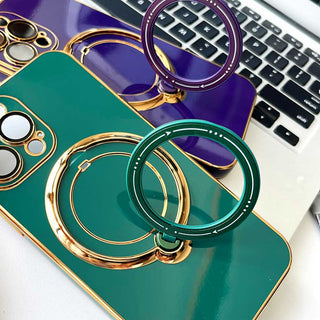 Auramma Collections Avant Basic Glossy Plain Pink Green Blue Purple White Black 360 Degree Rotating MagSafe Compatible Soft TPU Case iPhone 15 14 13 12 Pro Max Plus