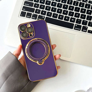 Auramma Collections Avant Basic Glossy Plain Pink Green Blue Purple White Black 360 Degree Rotating MagSafe Compatible Soft TPU Case iPhone 15 14 13 12 Pro Max Plus