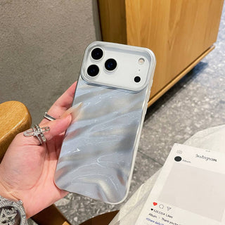Auramma Collections Avant Basic Glossy Matte Metallic Gold Silver Purple 3d Ruffle Texture Surface Soft TPU Case iPhone 17 16 15 14 13 12 11 Pro Max Plus 16e Air