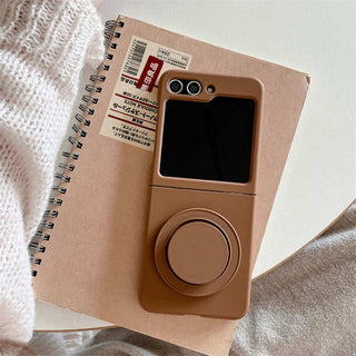 Auramma Collections Avant Basic Matte Neutral Pink White Brown Caramel Plain Magnetic Grip Soft TPU Case Samsung Z Flip 5 4 3