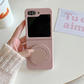 Auramma Collections Avant Basic Matte Neutral Pink White Brown Caramel Plain Magnetic Grip Soft TPU Case Samsung Z Flip 5 4 3