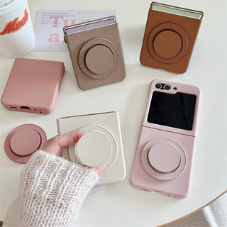 Auramma Collections Avant Basic Matte Neutral Pink White Brown Caramel Plain Magnetic Grip Soft TPU Case Samsung Z Flip 5 4 3