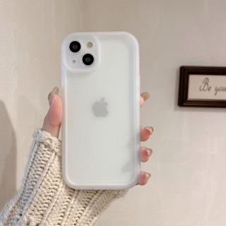 Auramma Collections Avant Basic Matte Plain Color Fuchsia Green Blue Brown Milk Tea White Black Thick Frame Soft TPU Case iPhone 16 15 14 13 12 Pro Max Plus