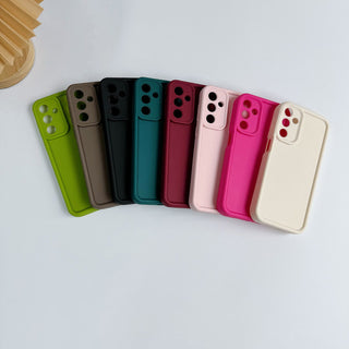 Auramma Collections Avant Basic Matte Plain Color Fuchsia Green Blue Brown White Black Pink Wine Red Thick Frame Soft TPU Samsung Galaxy S25 S24 S23 S22 S21 Ultra Plus Case