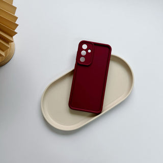 Auramma Collections Avant Basic Matte Plain Color Fuchsia Green Blue Brown White Black Pink Wine Red Thick Frame Soft TPU Samsung Galaxy S24 S23 S22 S21 Ultra Plus Case