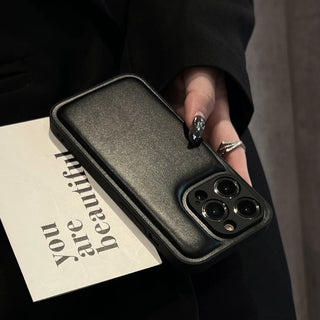 Auramma Avant Basic Minimalist Aesthetic Matte Plain Color Khaki Chocolate Brown Black Silver Beige Cushion Style Soft TPU Case iPhone 16 15 14 13 12 11 Pro Max