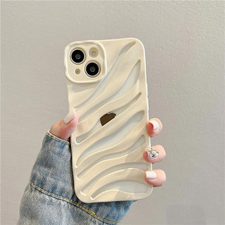 Auramma Collections Avant Basic Minimalist Aesthetic White Baby Pink Purple Black Green Wine Red Hollow Zebra Temperature Cooling Heat Dissipation Soft TPU Case iPhone 14 13 12 11 Pro Max 