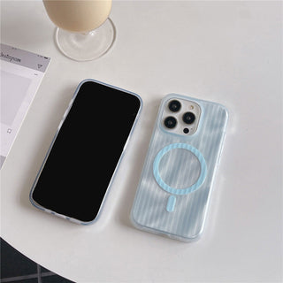 Auramma Collections Avant Basic Minimalist Frosted Plain Black Blue Purple Green Pink Yellow Ribbed MagSafe Soft TPU Case iPhone 15 14 13 12 Pro Max