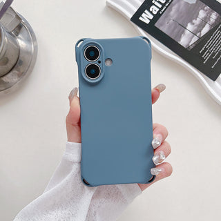 Auramma Collections Avant Basic Plain Matte Blue Purple White Pink Black Fuchsia Four Corner Openings Matching Lanyard Soft TPU Case iPhone 16 Pro Max Plus