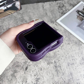 Auramma Collections Avant Basic Plain Frosted Wavy Bumper Pink Fuchsi Gray Purple Black Brown MagSafe Soft TPU Case Samsung Z Flip 6 5 4 3