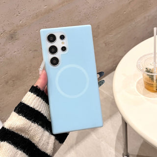 Auramma Collections Avant Basic Soft Aesthetic Dreamy Frosted Plain Mint Dusty Pink Yellow Gray White MagSafe Soft TPU Samsung Galaxy Case S25 S24 S23 Ultra FE Plus