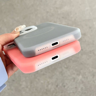 Auramma Collections Avant Basic Soft Aesthetic Dreamy Frosted Plain Blue Dusty Salmon Pink Mint Butter Yellow Fuchsia Gray Purple White MagSafe Soft TPU Case iPhone 16 15 14 13 12 Pro Max Plus