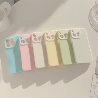 Auramma Collections Avant Basic Soft Aesthetic Dreamy Frosted Plain Blue Pink Mint Yellow Green White Soft TPU Case iPhone 16 15 14 13 12 11 Pro Max Plus