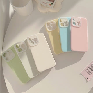 Auramma Collections Avant Basic Soft Aesthetic Dreamy Frosted Plain Blue Pink Mint Yellow Green White Soft TPU Case iPhone 16 15 14 13 12 11 Pro Max Plus