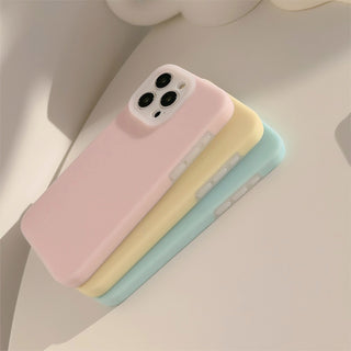 Auramma Collections Avant Basic Soft Aesthetic Dreamy Frosted Plain Blue Pink Mint Yellow Green White Soft TPU Case iPhone 16 15 14 13 12 11 Pro Max Plus