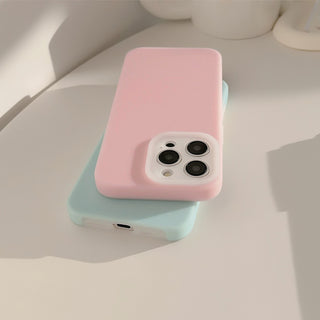 Auramma Collections Avant Basic Soft Aesthetic Dreamy Frosted Plain Blue Pink Mint Yellow Green White Soft TPU Case iPhone 16 15 14 13 12 11 Pro Max Plus