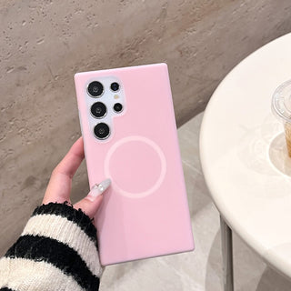 Auramma Collections Avant Basic Soft Aesthetic Dreamy Frosted Plain Mint Dusty Pink Yellow Gray White MagSafe Soft TPU Samsung Galaxy Case S25 S24 S23 Ultra FE Plus