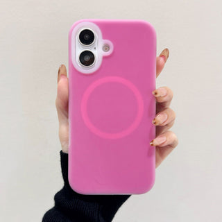 Auramma Collections Avant Basic Soft Aesthetic Dreamy Frosted Plain Blue Dusty Salmon Pink Mint Butter Yellow Fuchsia Gray Purple White MagSafe Soft TPU Case iPhone 16 15 14 13 12 Pro Max Plus
