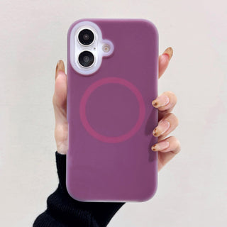 Auramma Collections Avant Basic Soft Aesthetic Dreamy Frosted Plain Blue Dusty Salmon Pink Mint Butter Yellow Fuchsia Gray Purple White MagSafe Soft TPU Case iPhone 16 15 14 13 12 Pro Max Plus