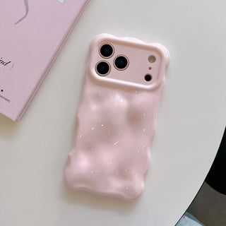 Auramma Collections Avant Basic Soft Light Pink Color Pastel 3D Bubbles Soft TPU Case iPhone 17 16 15 14 13 12 11 Pro Max Plus Air