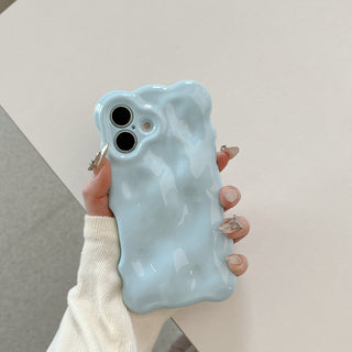 Auramma Collections Avant Basic Candy Colors Pastel Pink Blue Beige Orange White Lavender Purple Green 3D Bubbles Soft TPU Case iPhone 16 15 14 13 12 11 Pro Max Plus