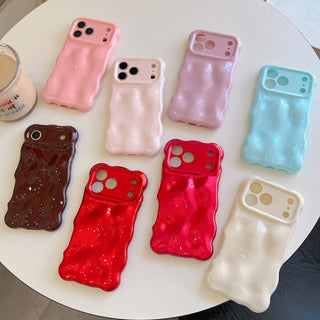 Auramma Collections Avant Basic Candy Colors Pastel Pink Blue Beige Orange White Lavender Purple Green 3D Bubbles Soft TPU Case iPhone 17 16 15 14 13 12 11 Pro Max Plus 16e Air