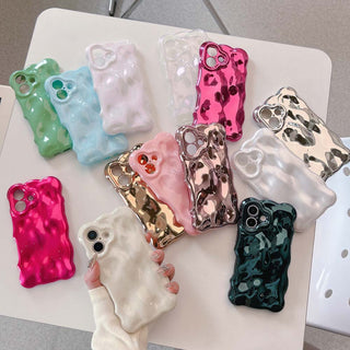 Auramma Collections Avant Basic Candy Colors Pastel Pink Blue Beige Orange White Lavender Purple Green 3D Bubbles Soft TPU Case iPhone 16 15 14 13 12 11 Pro Max Plus