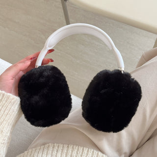 Auramma Collections Minimalist Warm Gray Black Pink White Plush Soft AirPods Max Case