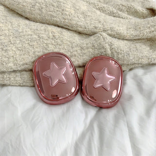 Auramma Collections Funky Kawaii Metallic Pink Stars Soft AirPods Max Case