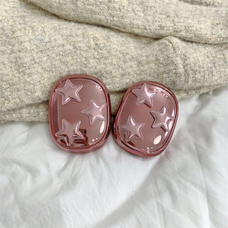 Auramma Collections Funky Kawaii Metallic Pink Stars Soft AirPods Max Case