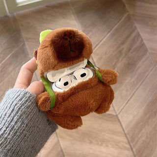 Auramma Collections Funky Kawaii Plush Fluffy Capybara Turtle Soft Case AirPods Pro 3 2 1