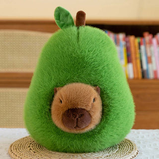 Auramma Collections Kawaii Cute Capybara Avocado Fluffy Soft Plushie Toy Gift Throw Pillow