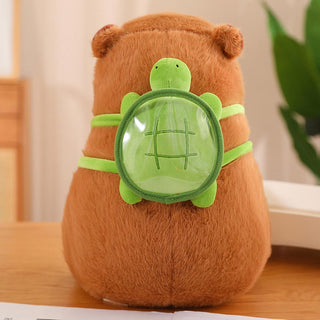 Auramma Collections Kawaii Cute Capybara Turtle Backpack Soft Plushie Toy Throw Pillow Gift