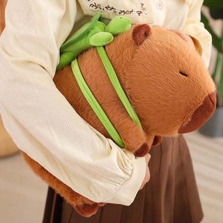 Auramma Collections Kawaii Cute Capybara Turtle Backpack Soft Plushie Toy Throw Pillow Gift