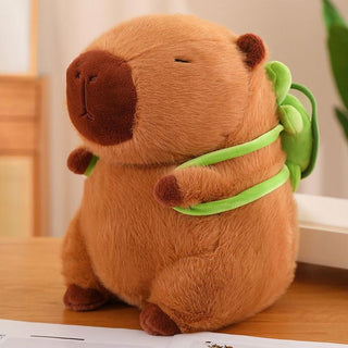 Auramma Collections Kawaii Cute Capybara Turtle Backpack Soft Plushie Toy Throw Pillow Gift