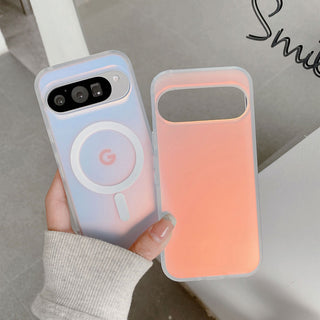 Auramma Collections Minimalist Aesthetic Dreamy Radiant Iridescent Frosted MagSafe Soft TPU Case Google Pixel 10 9 8 Pro XL