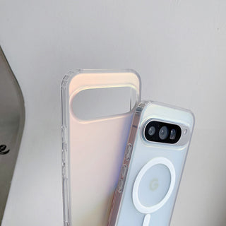 Auramma Collections Minimalist Aesthetic Dreamy Radiant Iridescent Frosted MagSafe Soft TPU Case Google Pixel 10 9 8 Pro XL