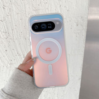 Auramma Collections Minimalist Aesthetic Dreamy Radiant Iridescent Frosted MagSafe Soft TPU Case Google Pixel 10 9 8 Pro XL
