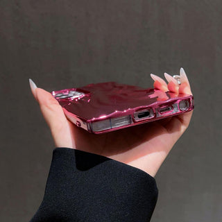 Auramma Collections Artistic Aesthetic Glossy Blue Red Fuchsia Purple Silver Gold 3D Sculpture Textured Surface Design Soft TPU Case Samsung Galaxy S25 S24 S23 Plus Ultra