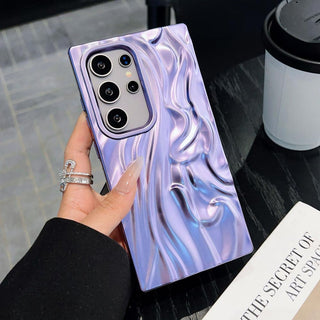 Auramma Collections Artistic Aesthetic Matte Color Black Red Purple Silver Green 3D Sculpture Textured Surface Design Soft TPU Case Samsung Galaxy S25 S24 S23 Ultra Plus