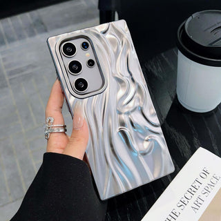 Auramma Collections Artistic Aesthetic Matte Color Black Red Purple Silver Green 3D Sculpture Textured Surface Design Soft TPU Case Samsung Galaxy S25 S24 S23 Ultra Plus