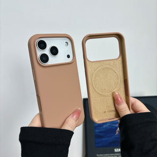 Auramma Collections Minimalist Aesthetic Matte Finish Plain Color Black Gray Camel Mint Lilac Purple Baby Blue Light Pink Butter Yellow White MagSafe Soft TPU Case iPhone 17 Air Pro Max