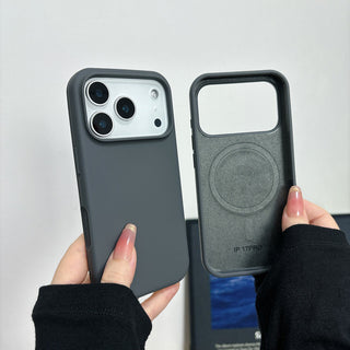 Auramma Collections Minimalist Aesthetic Matte Finish Plain Color Black Gray Camel Mint Lilac Purple Baby Blue Light Pink Butter Yellow White MagSafe Soft TPU Case iPhone 17 Air Pro Max