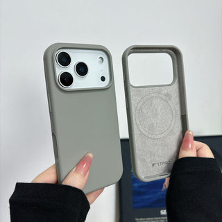 Auramma Collections Minimalist Aesthetic Matte Finish Plain Color Black Gray Camel Mint Lilac Purple Baby Blue Light Pink Butter Yellow White MagSafe Soft TPU Case iPhone 17 Air Pro Max