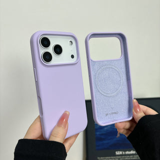 Auramma Collections Minimalist Aesthetic Matte Finish Plain Color Black Gray Camel Mint Lilac Purple Baby Blue Light Pink Butter Yellow White MagSafe Soft TPU Case iPhone 17 Air Pro Max