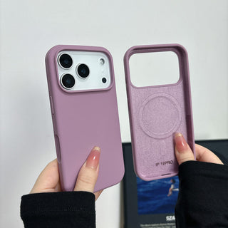 Auramma Collections Minimalist Aesthetic Matte Finish Plain Color Black Gray Camel Mint Lilac Purple Baby Blue Light Pink Butter Yellow White MagSafe Soft TPU Case iPhone 17 Air Pro Max