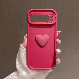 Auramma Collections Minimalist Aesthetic Matte Plain Black Fuchsia Pink White Coffee Heart Soft TPU Google Pixel 9 8 7a Pro XL